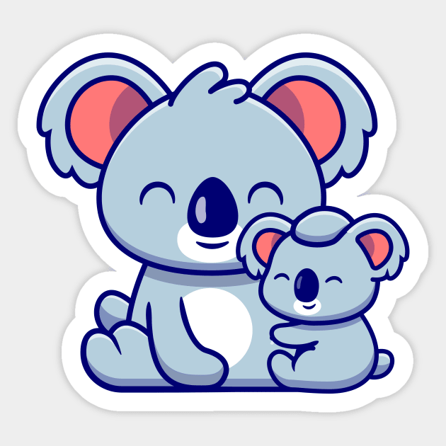 Cute Koala Mother With Baby Koala Sticker by Catalyst Labs